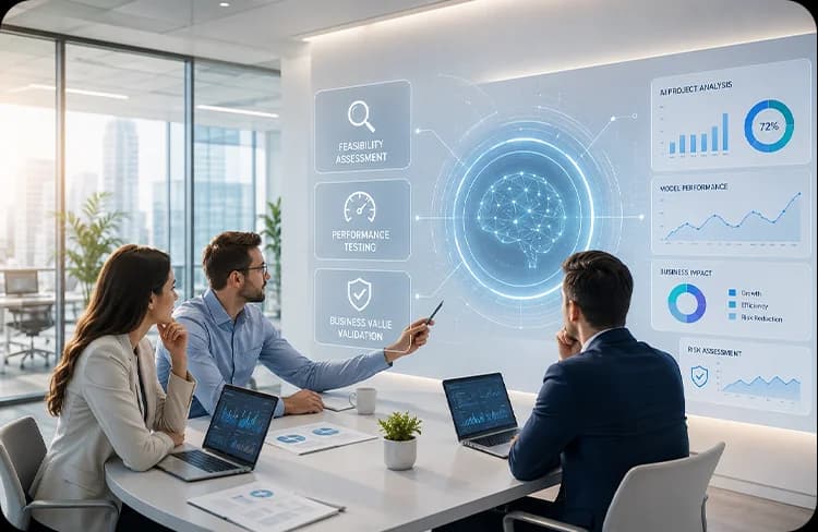 Clustox intelligent automation team collaborating on a project